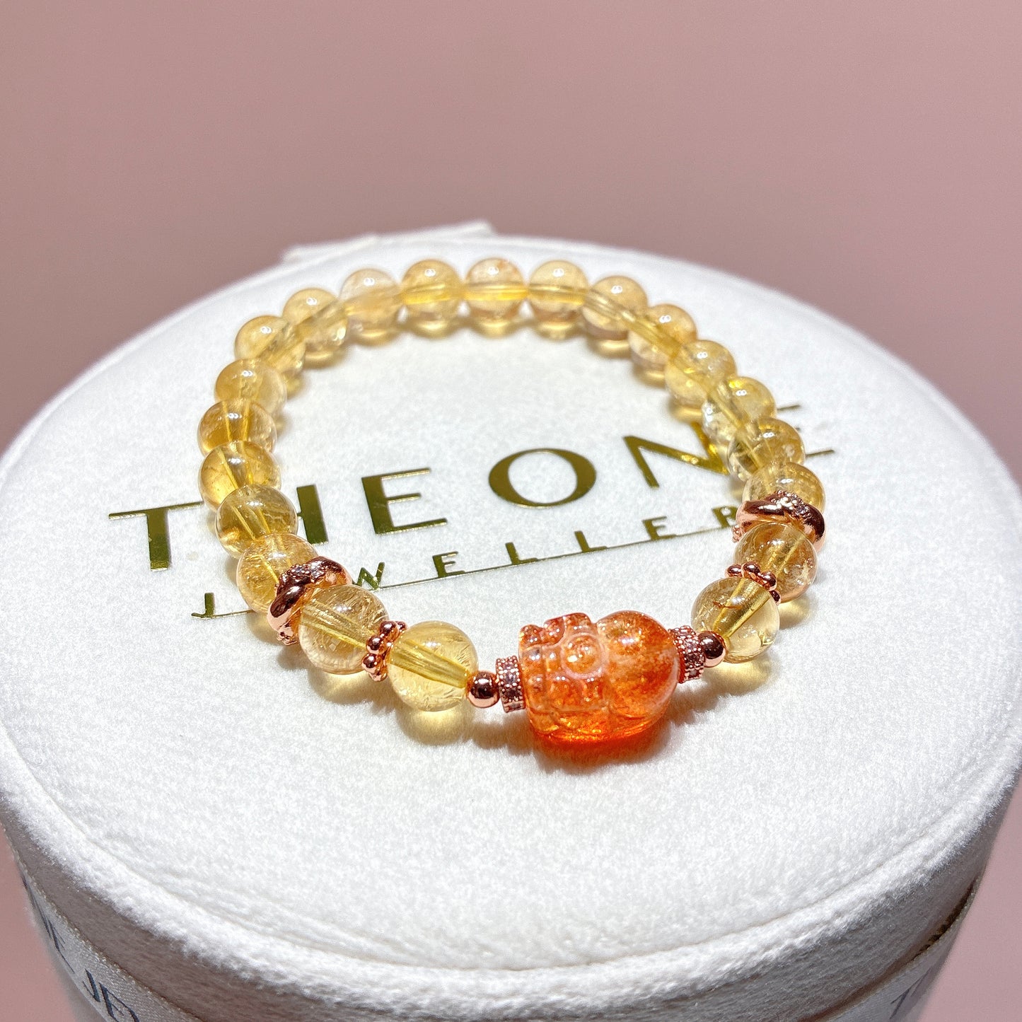 精品*黃水晶 x 金草莓太陽石貔貅