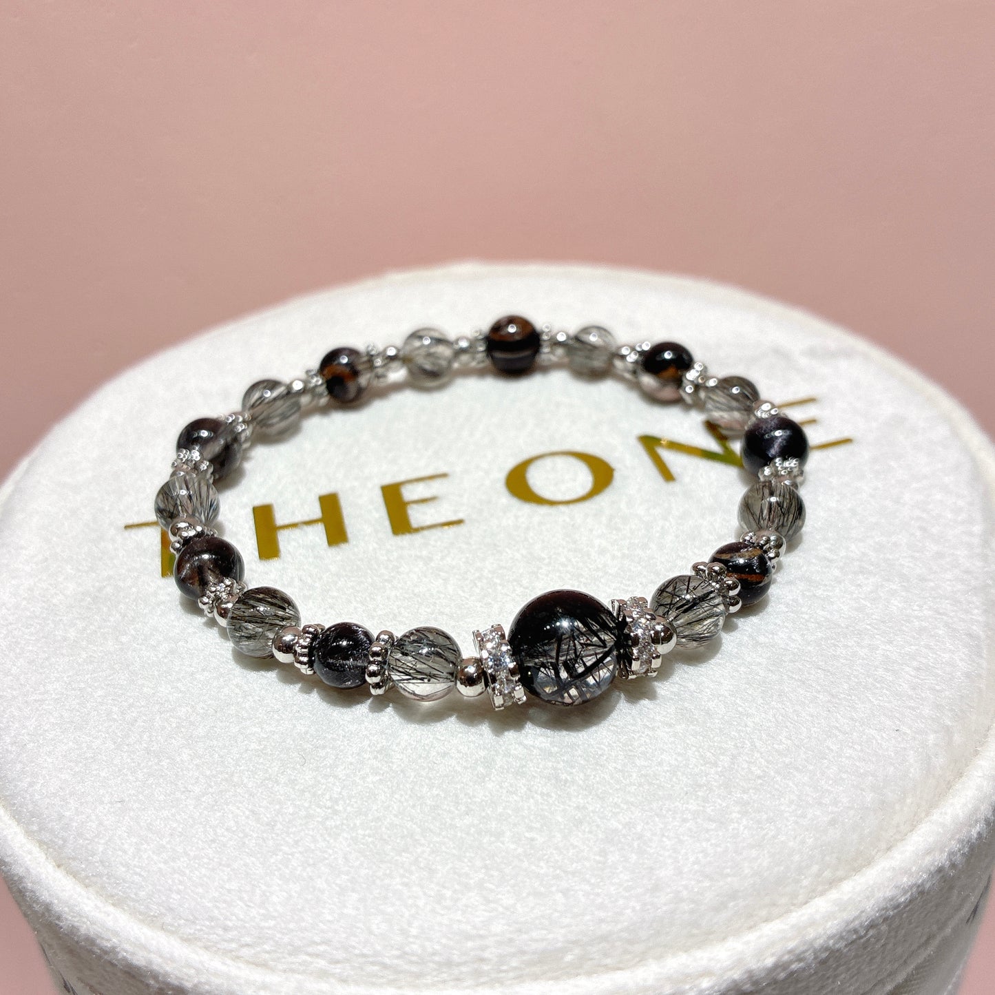 精品*黑順髮晶 x 黑銀鈦晶