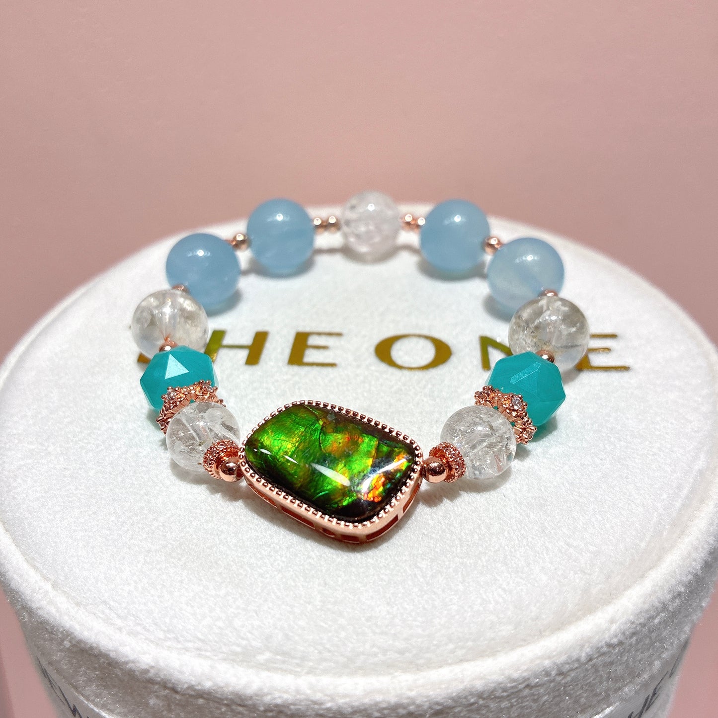 精品*海藍寶 x 斑彩石