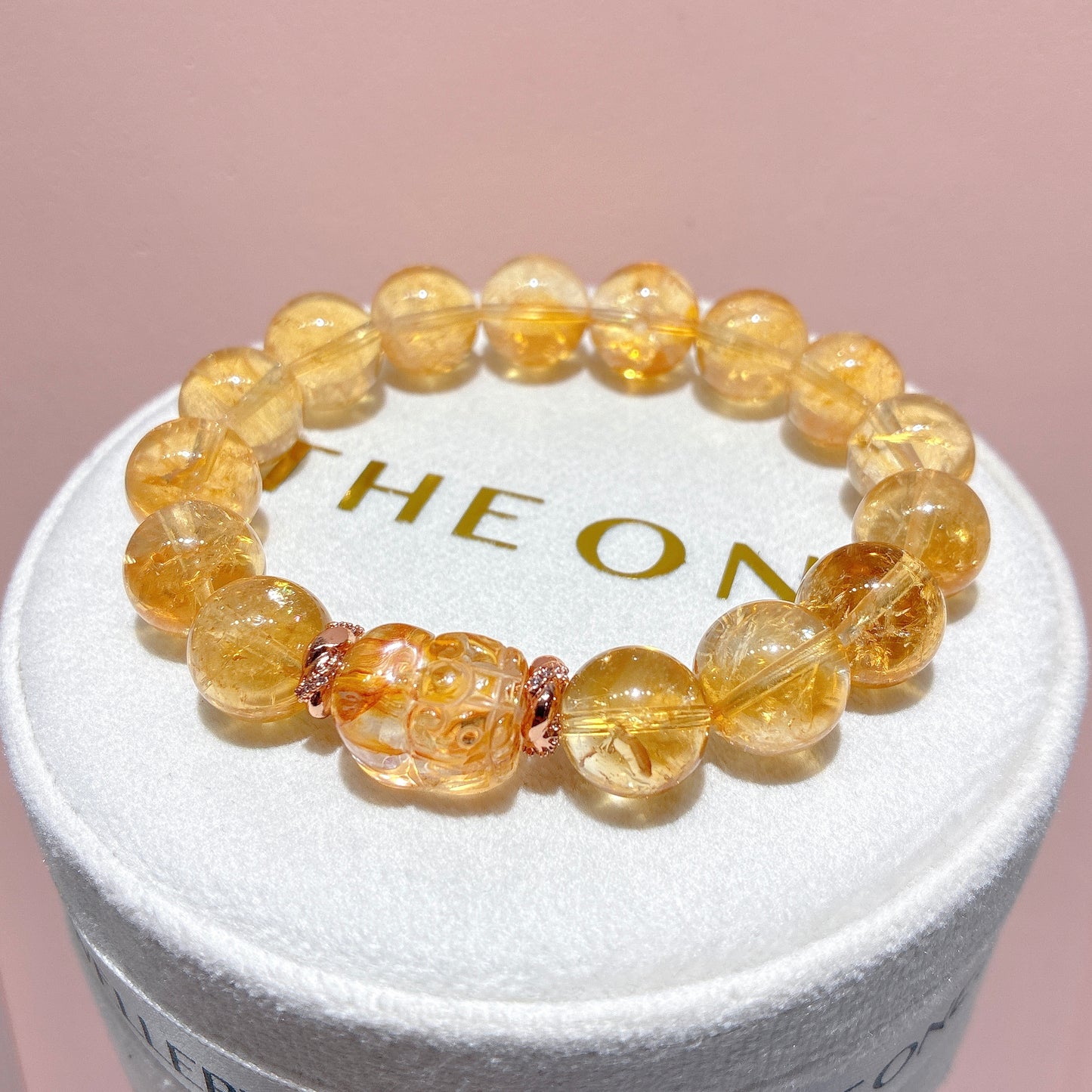 精品*黃水晶 x 黃膠花貔貅