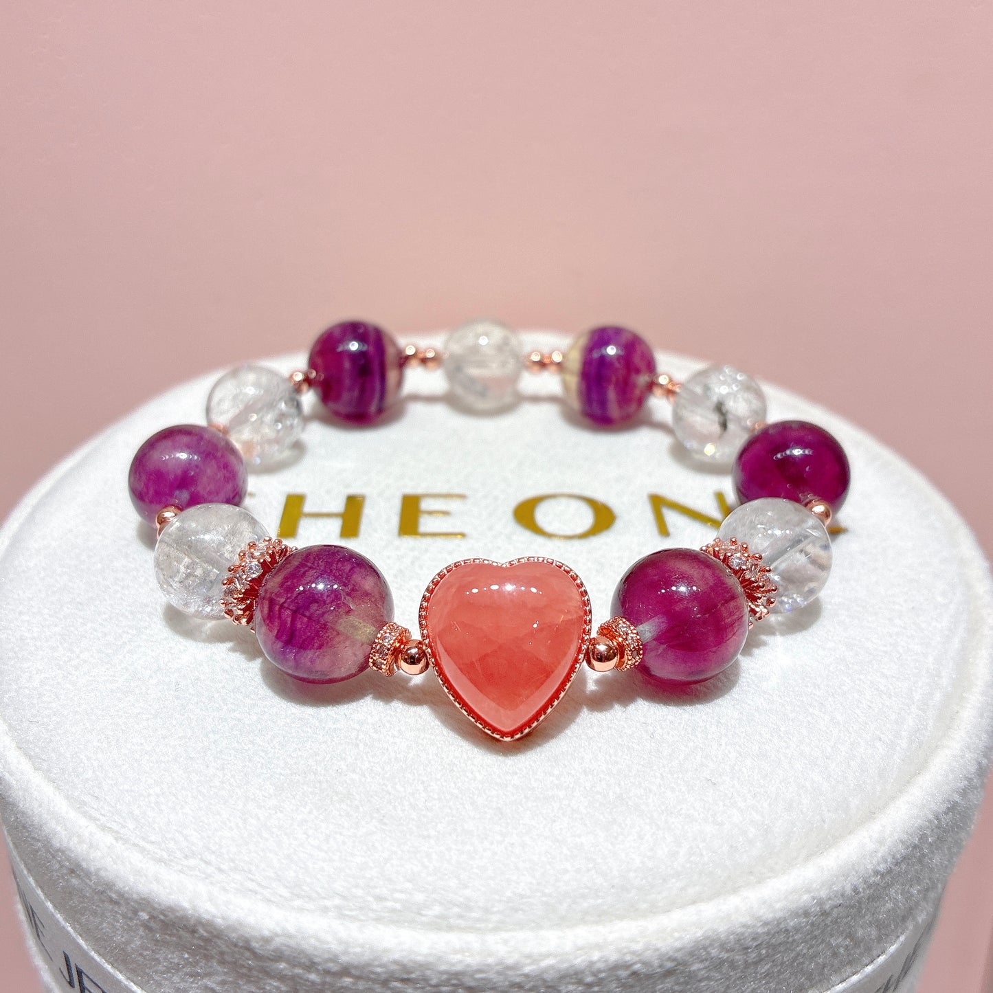 頂級*彩螢石 x 紅紋石