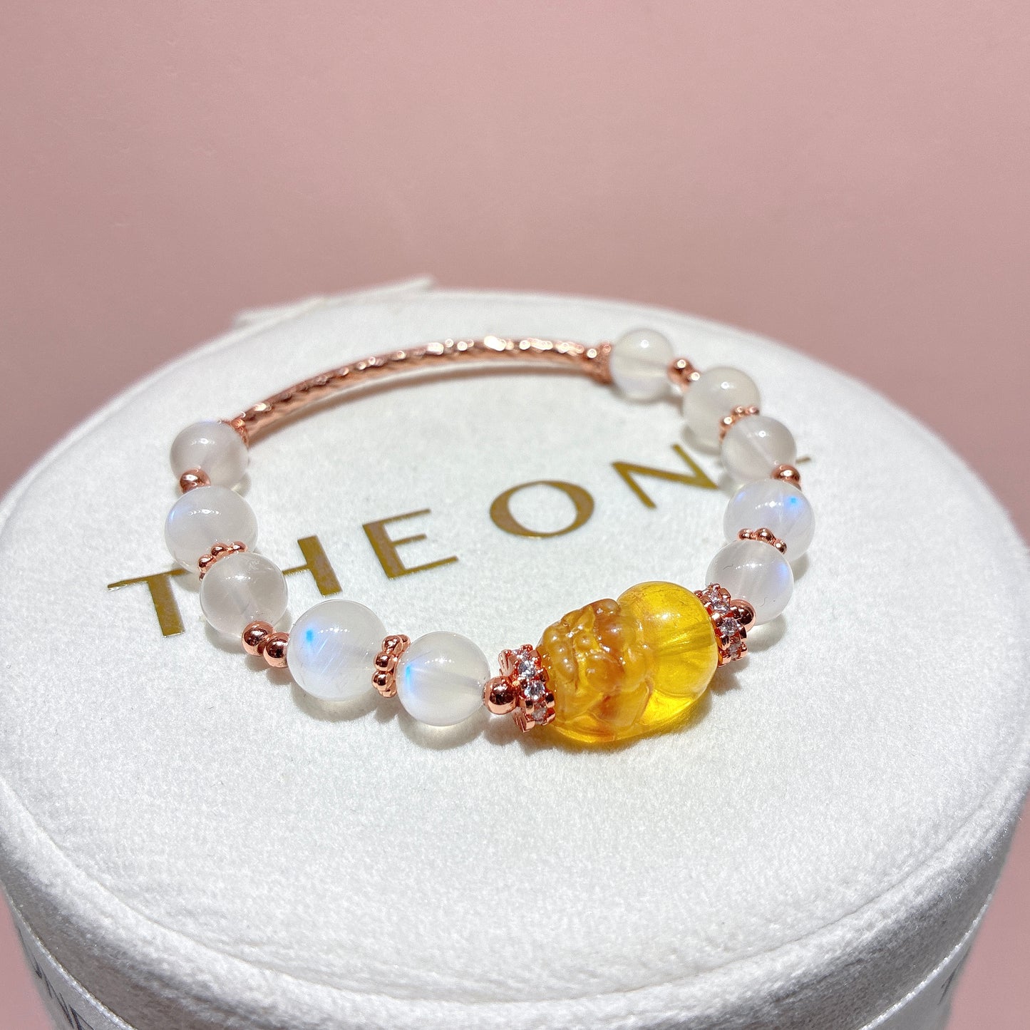 精品*斯里蘭卡月亮石 x 螢石貔貅