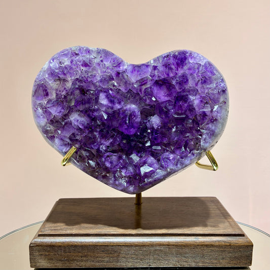 精品*巴西紫鈦晶愛心