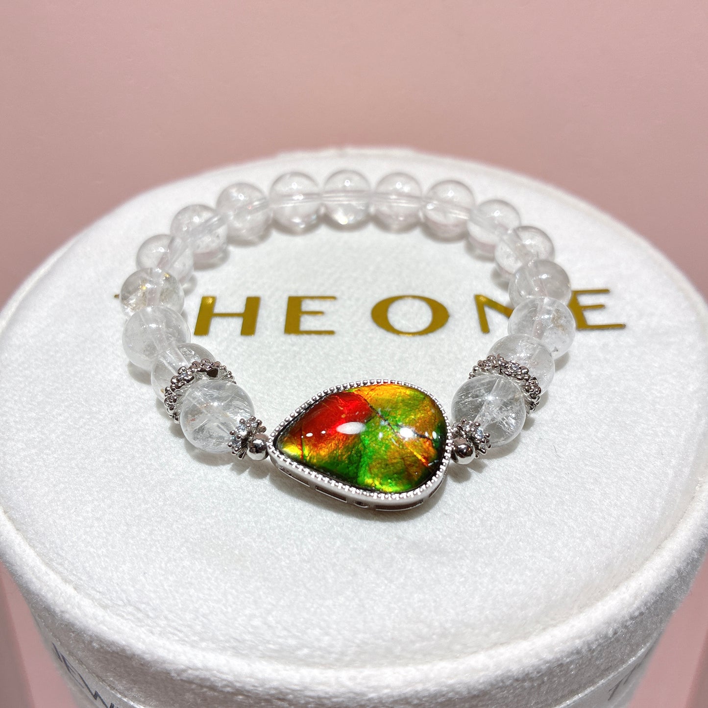 精品*白閃靈鑽 x 斑彩石