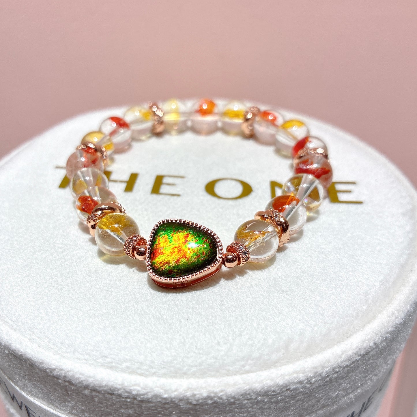 頂級*錦鯉膠花 x 斑彩石