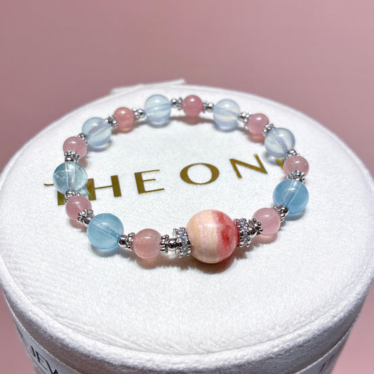 精品*冰種摩根石 x 紅紋石