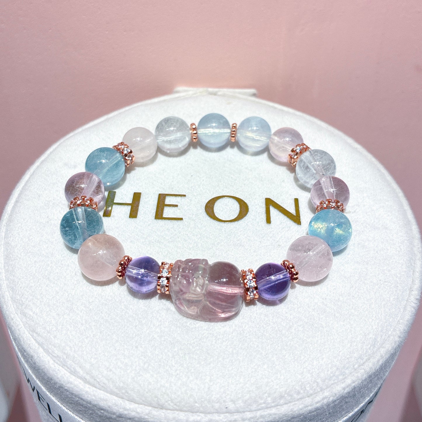 精品*冰種摩根石 x 螢石貔貅