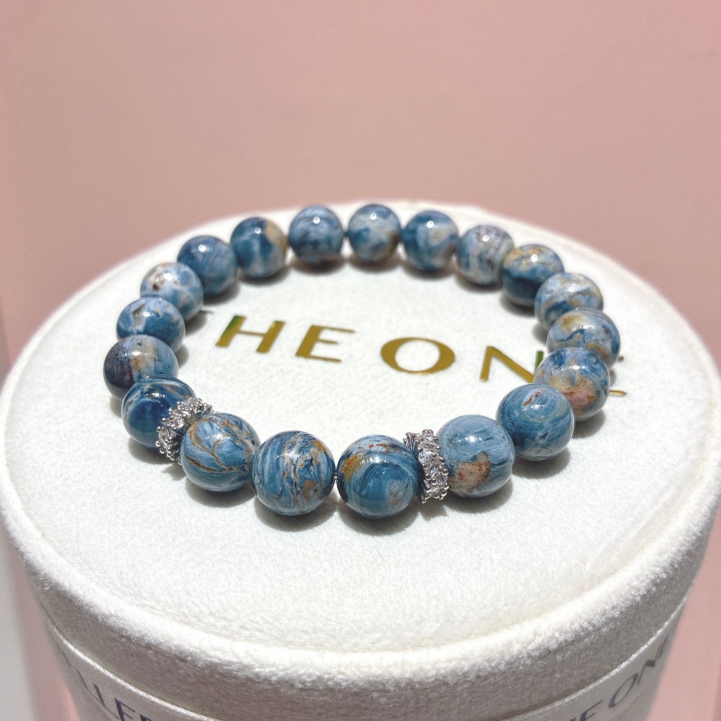 精品*牛仔藍彼得石 9.5mm