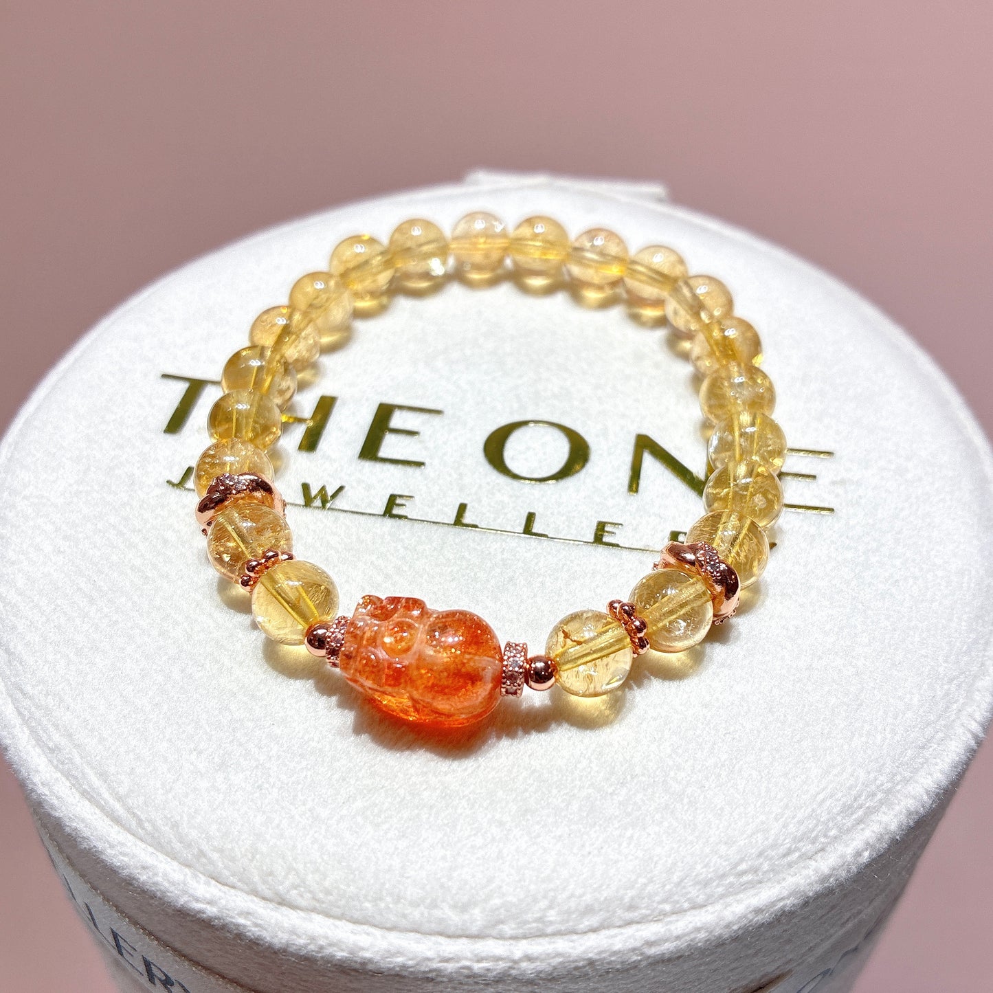 精品*黃水晶 x 金草莓太陽石貔貅