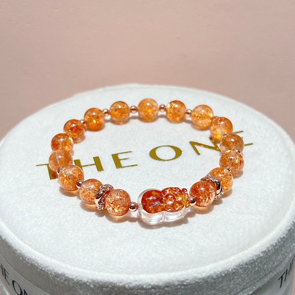 頂級*金草莓太陽石 x 錦鯉膠花貔貅