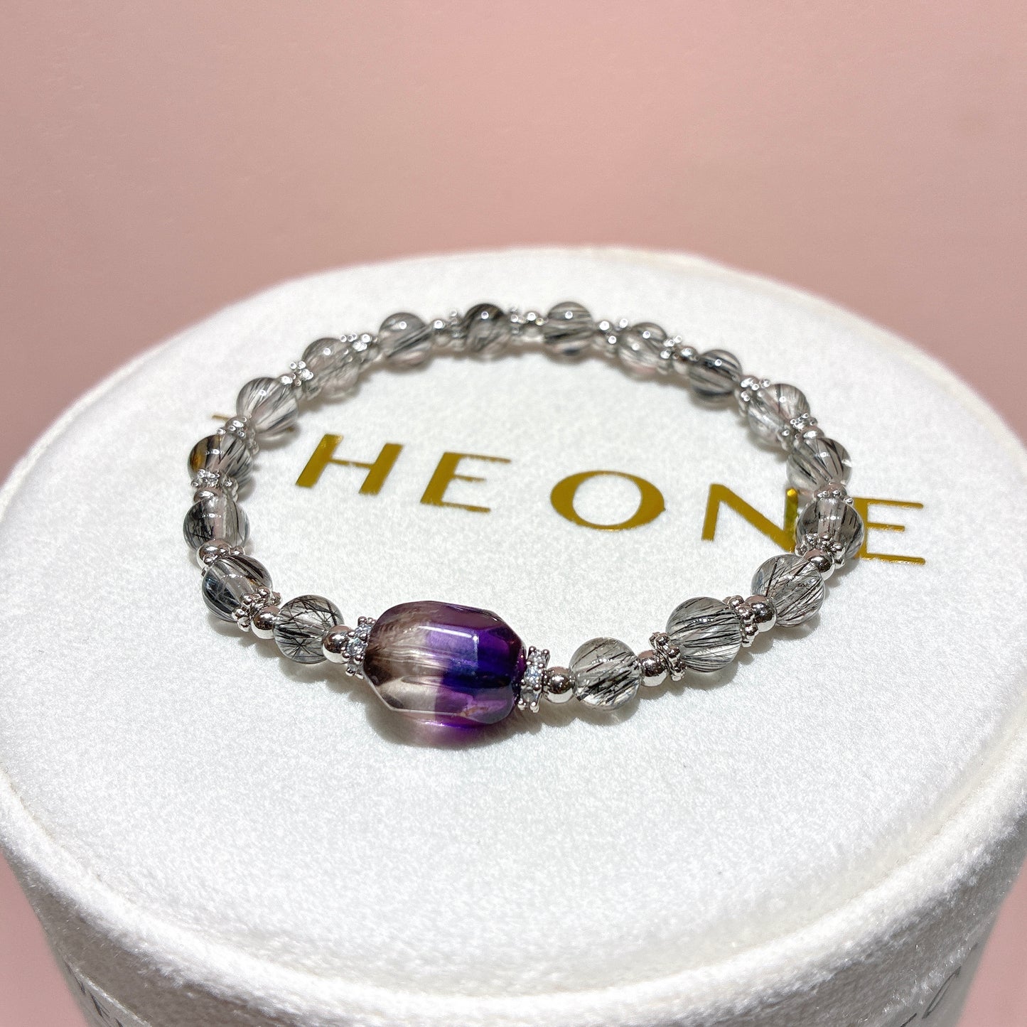 精品*黑順髮晶 x 紫超級七