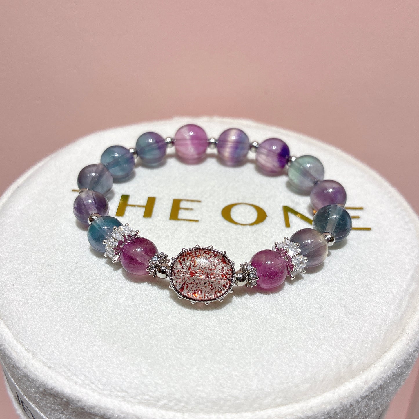 頂級*彩螢石 x紅超級七