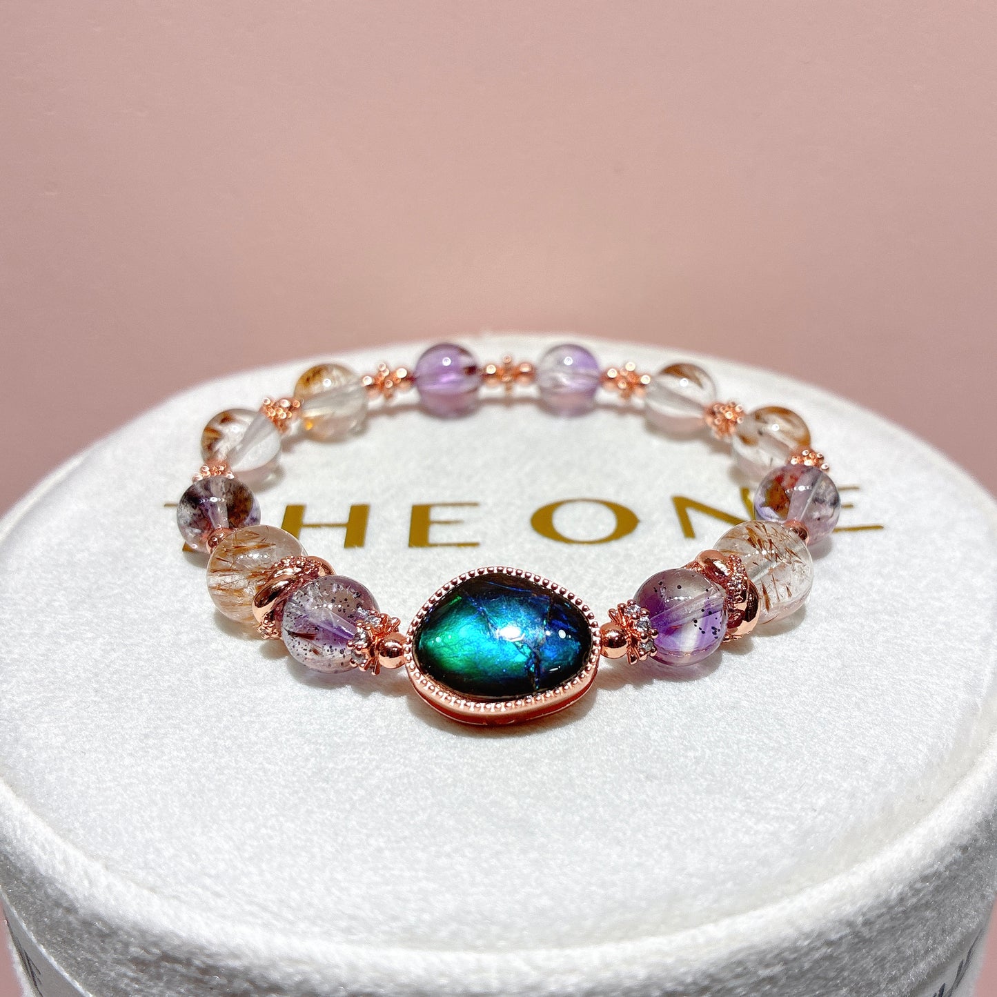 精品*紫鈦晶 x 斑彩石