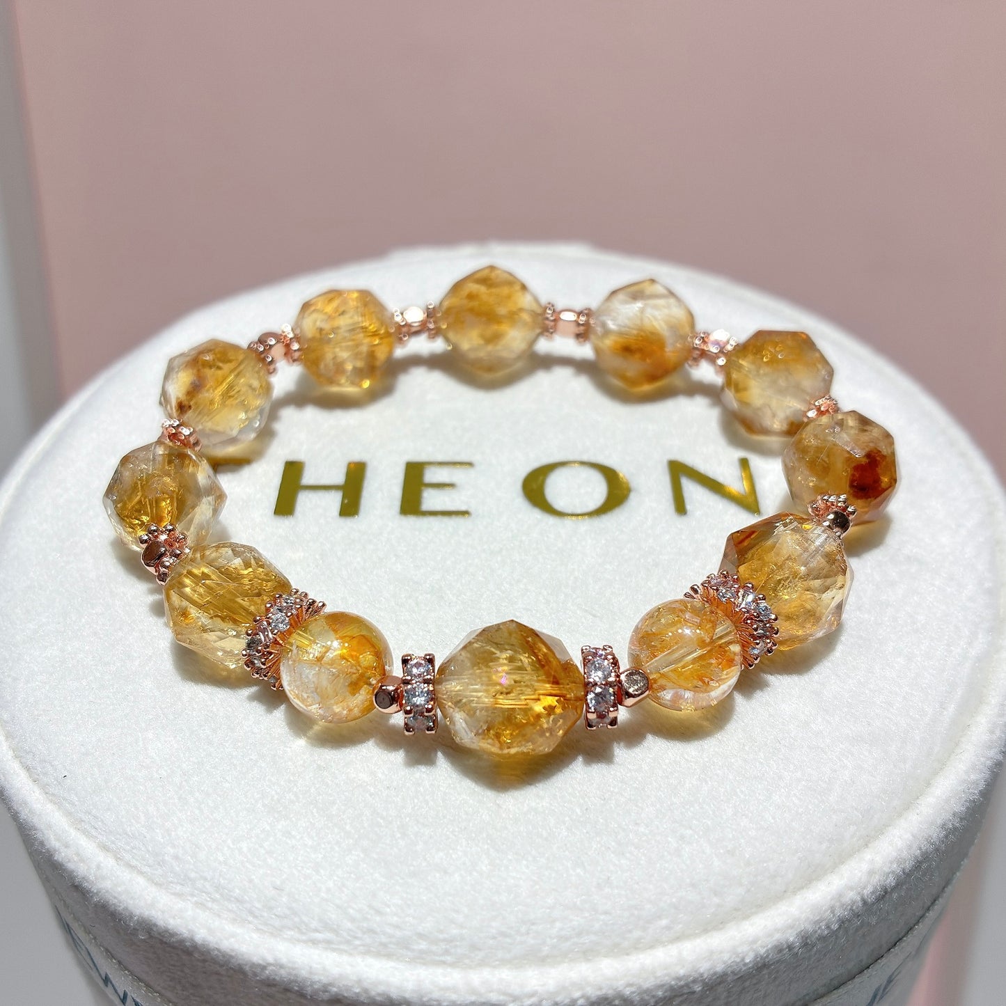 精品*黃水晶 x 黃膠花