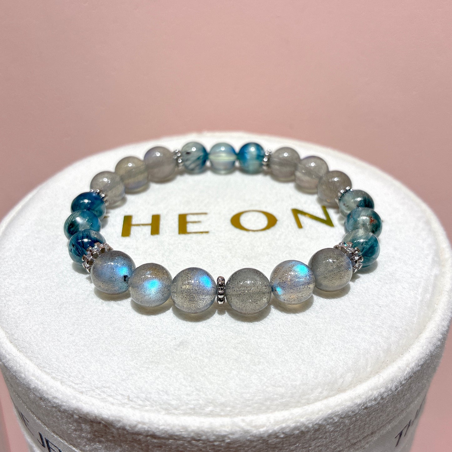 精品*拉長石 x 藍晶石共生赤鐵礦