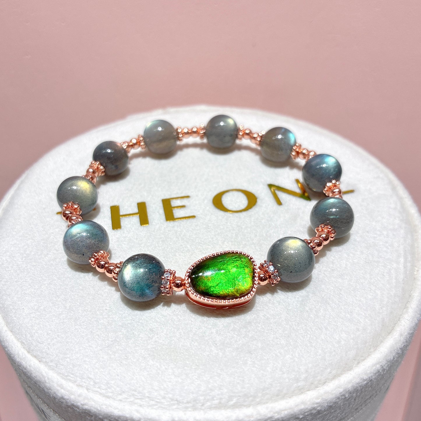 精品*拉長石 x 斑彩石