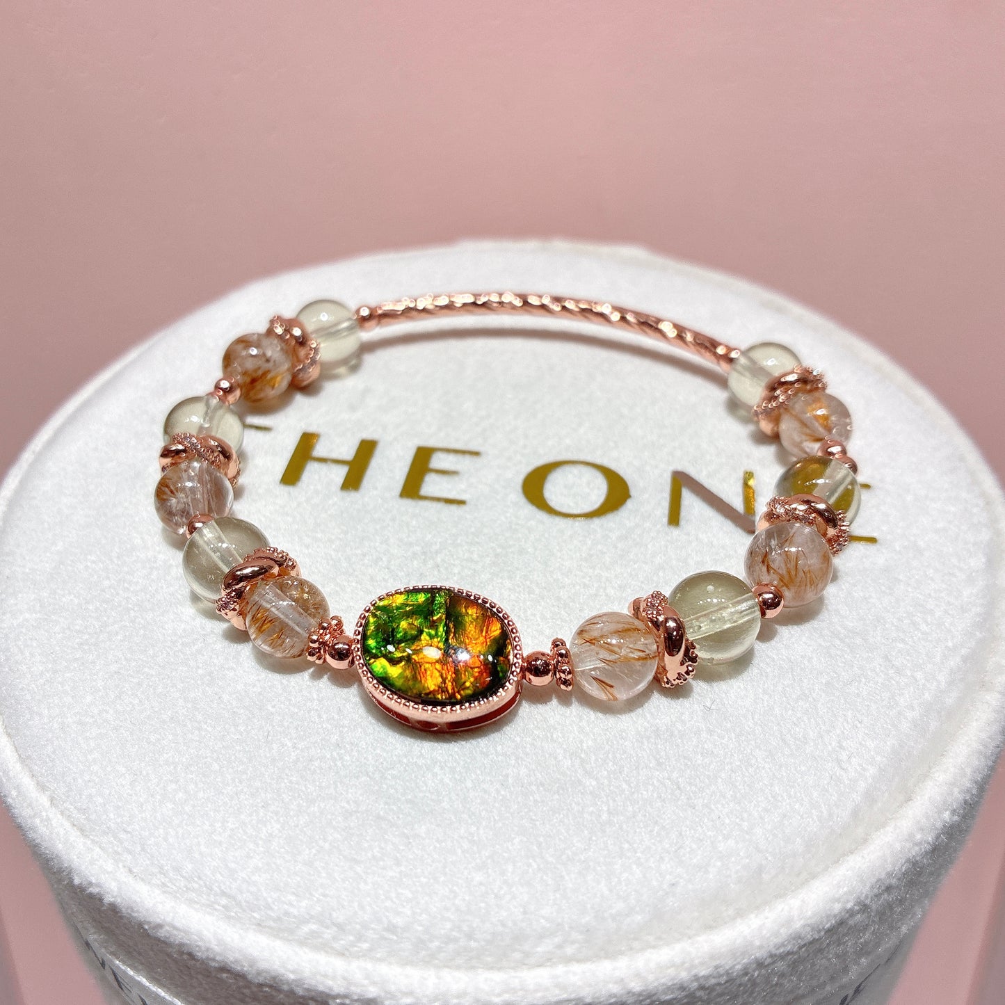 精品*羽毛鈦晶 x 斑彩石