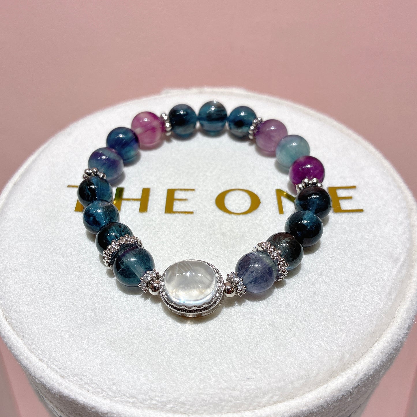 頂級*彩螢石 x 藍針石