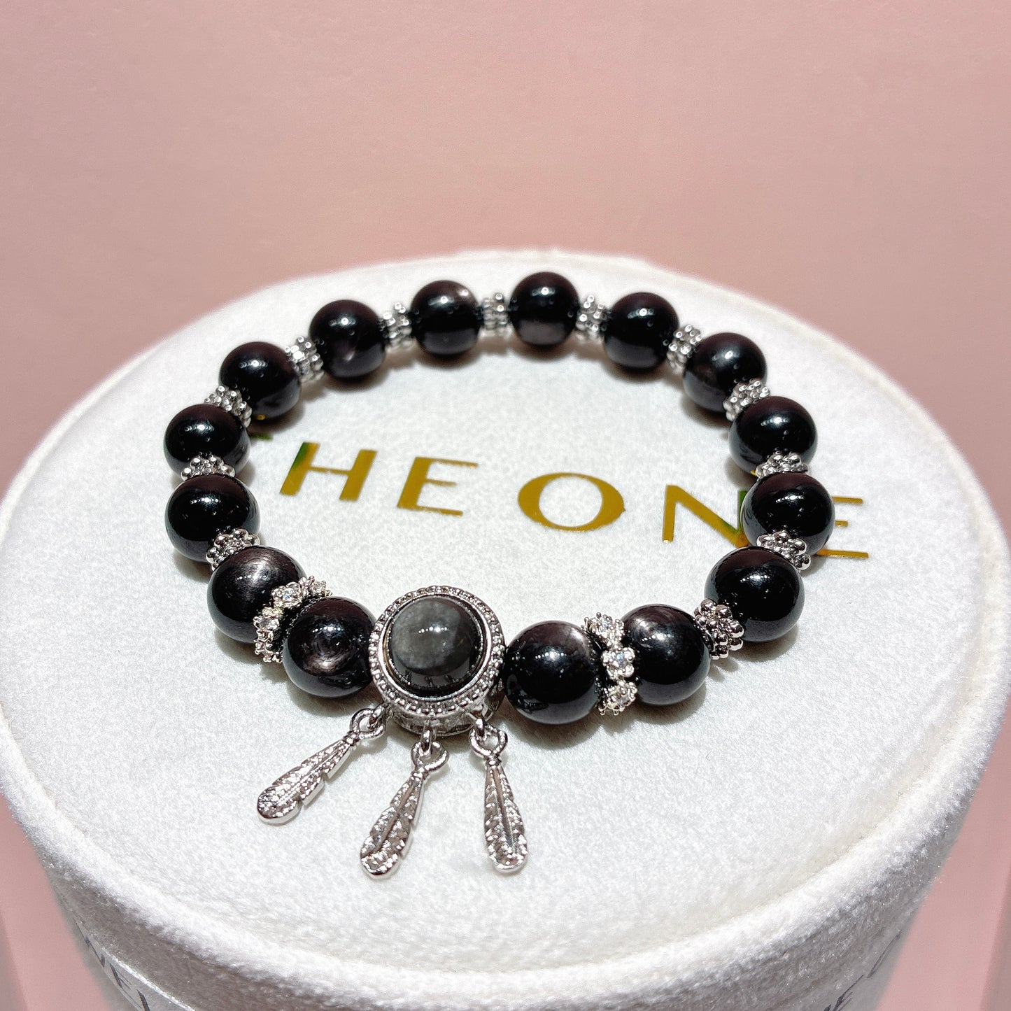 精品*金運石 x 銀曜石捕夢網