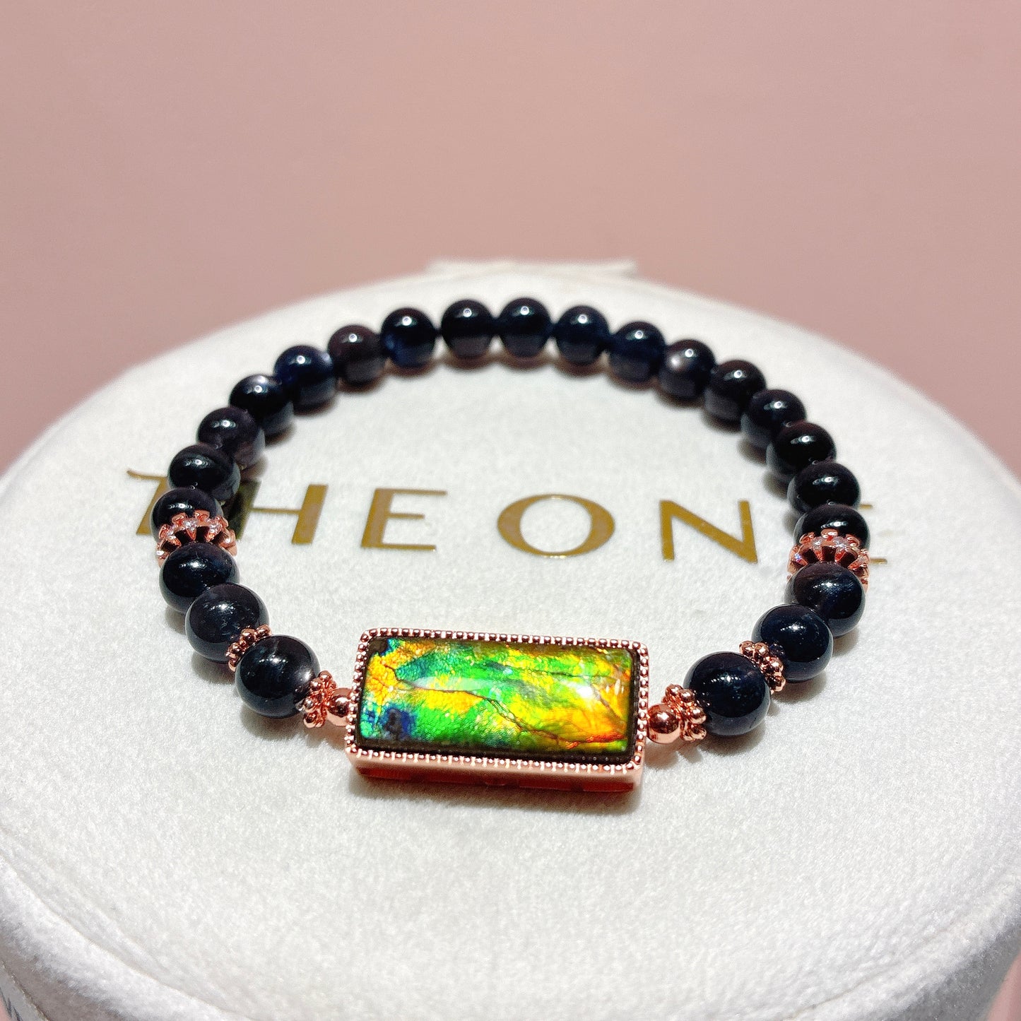 精品*星光堇青石 x 斑彩石