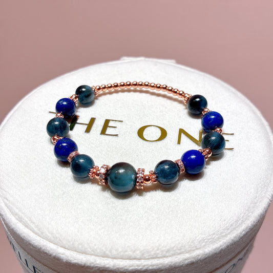 精品*魔鬼海藍寶 x 青金石