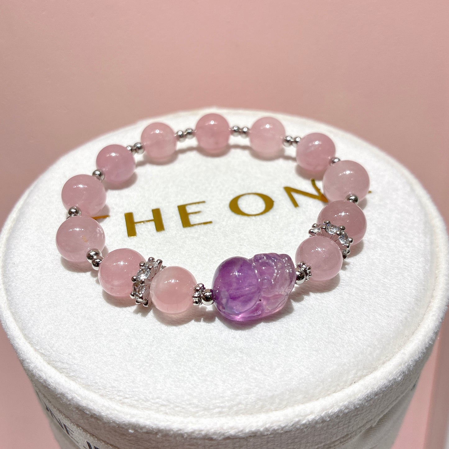 精品*粉晶 x 螢石貔貅