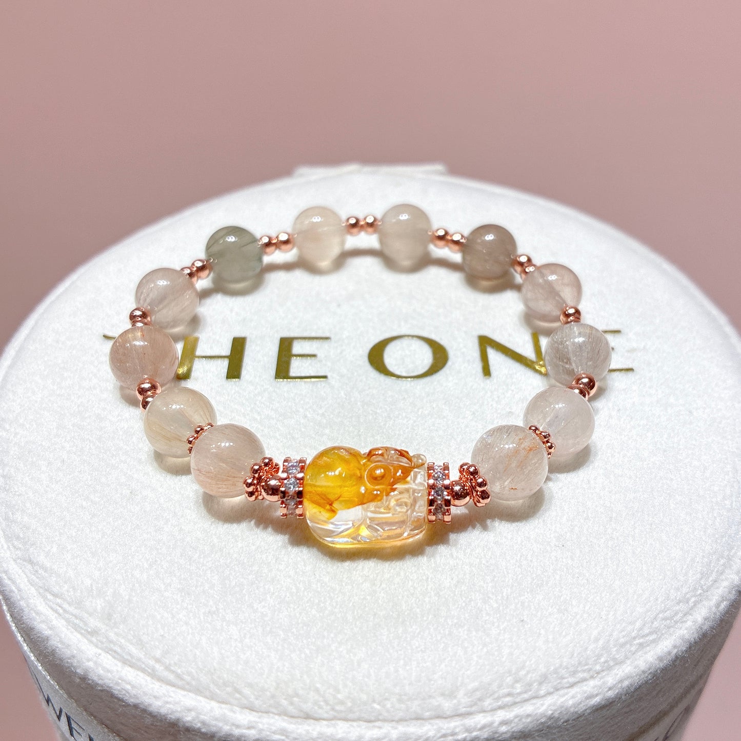 精品*彩兔毛 x 黃膠花貔貅