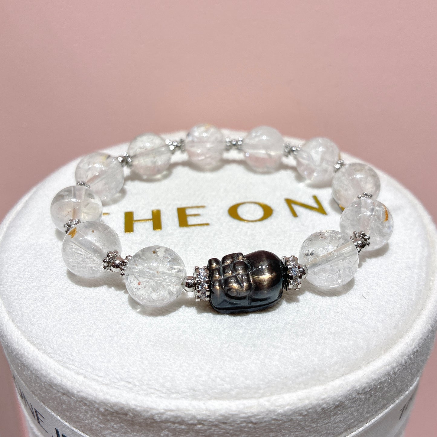 精品*白閃靈鑽 x 黑金太陽貔貅