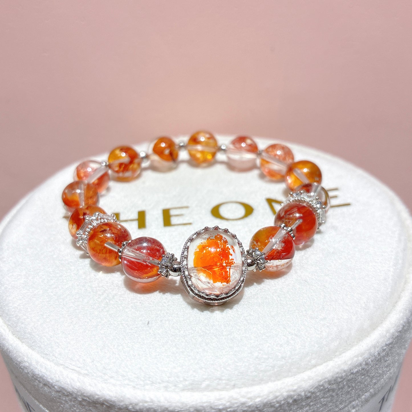 精品*橙紅膠花 x 錦鯉膠花