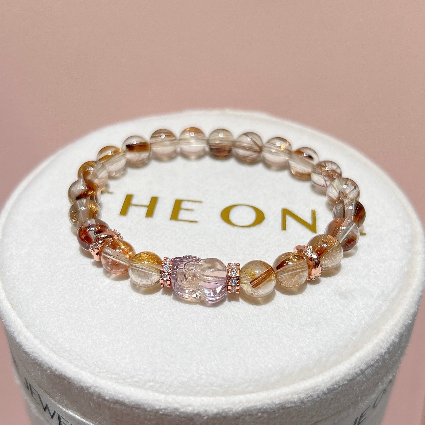 精品*金銅鈦晶 x 紫黃晶貔貅