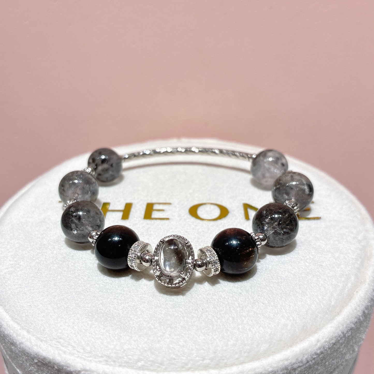 頂級*羽毛黑極光 x 銀鈦晶