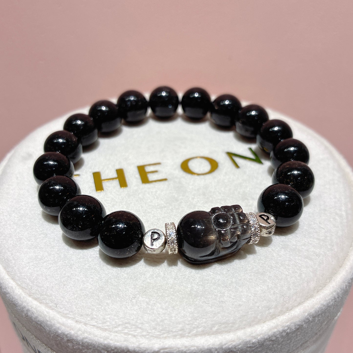 精品*黑密髮晶 x 黑金太陽石貔貅