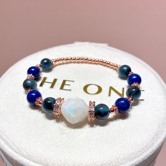 精品*魔鬼海藍寶 x 青金石