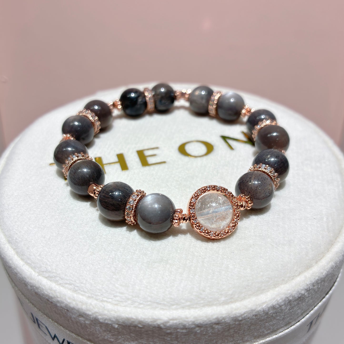精品*黑金太陽石 x 白閃靈鑽