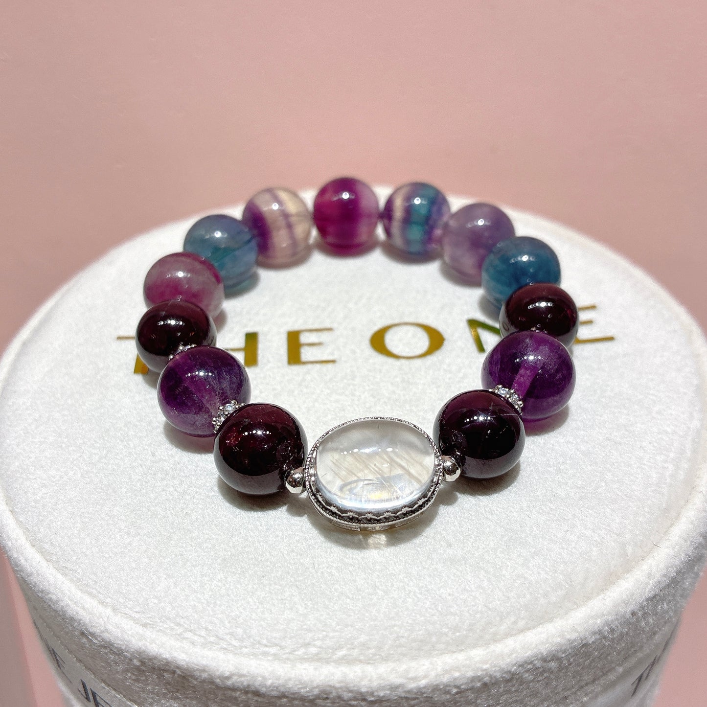 頂級*彩螢石 x 藍針石