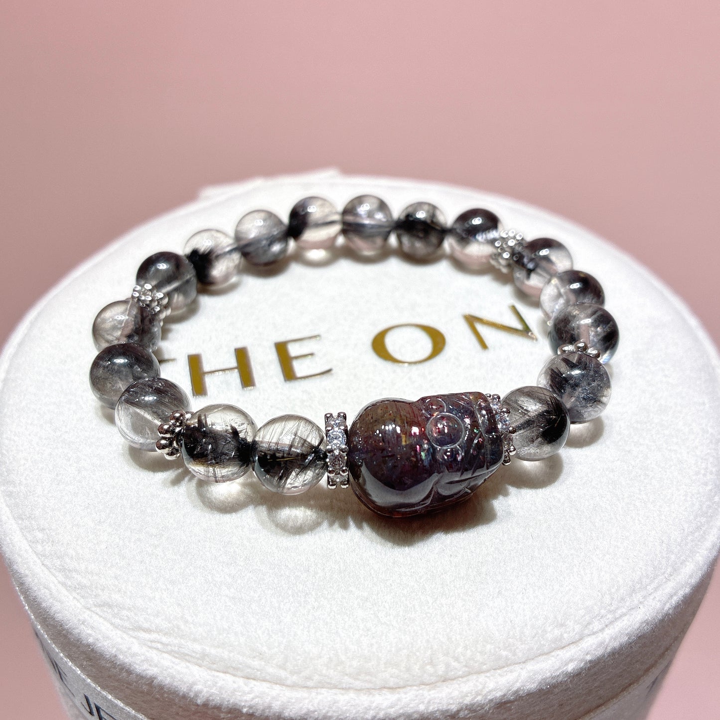 Boutique*Black Silver Titanium x Blood Drop Iolite Pixiu