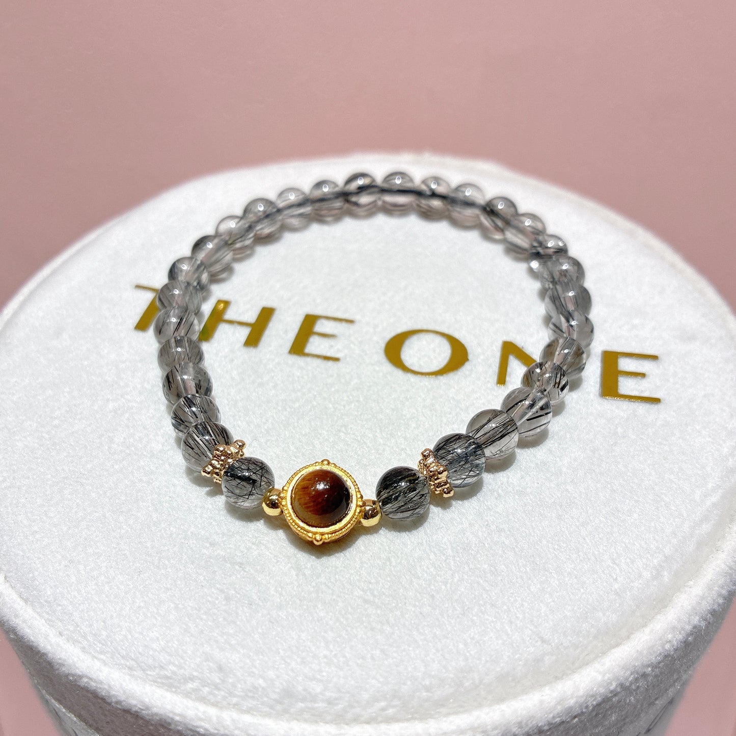 精品*黑順髮晶 x 黃虎眼