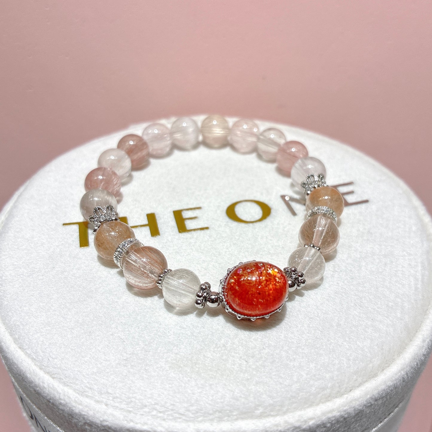 精品*彩兔毛 x 金草莓太陽石