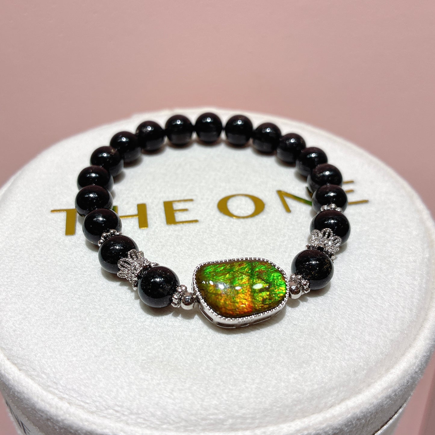 精品*黑密髮晶 x 斑彩石