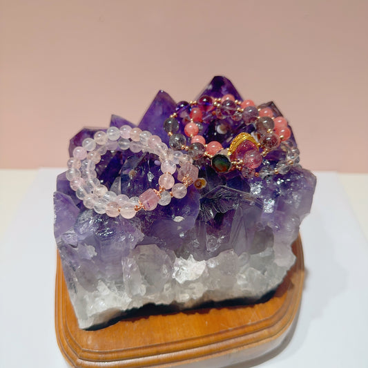 Top grade Uruguayan amethyst symbiotic plate
