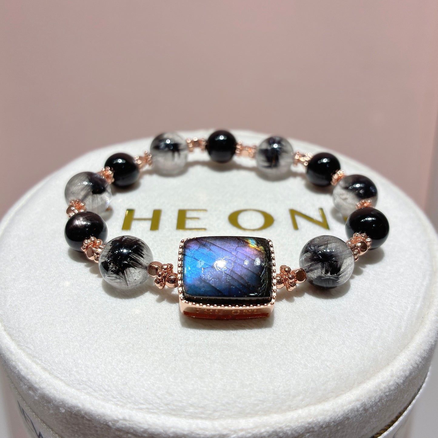 精品*黑銀鈦晶 x 芬蘭光譜石