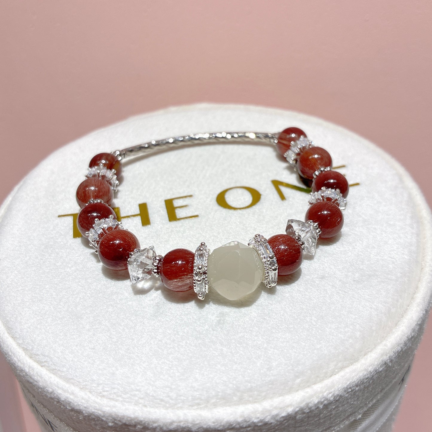 精品*巴西紅順髮晶 x 美國閃靈鑽