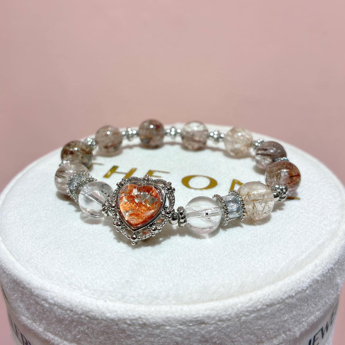 精品*雪霜幽靈髮晶 x 橙幽靈