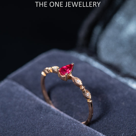 18K rose gold rubies