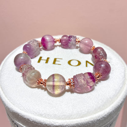 頂級*彩螢石 x 螢石貔貅