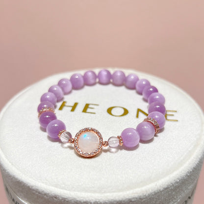 精品*紫鋰輝 x 月亮石