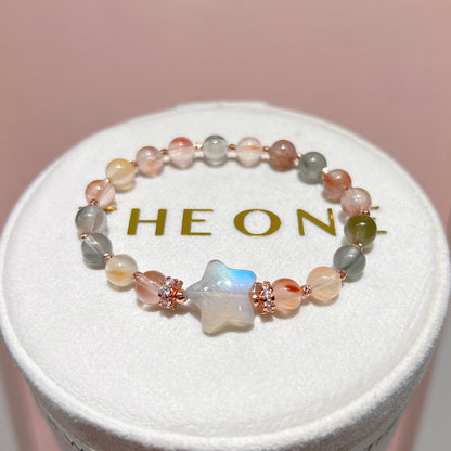 精品*彩兔毛 x 拉長石幸運星