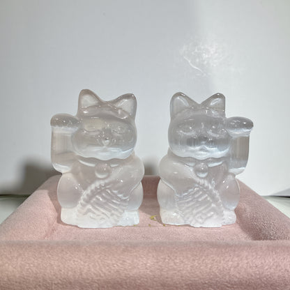 透石膏｜招財貓