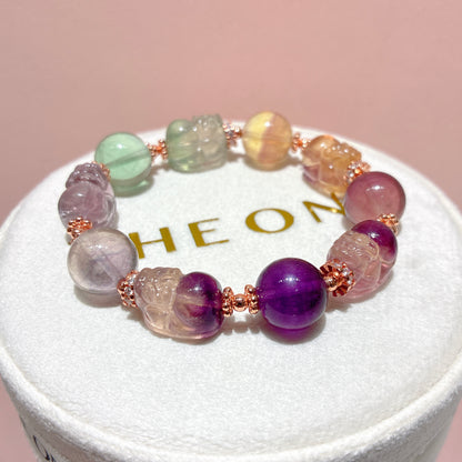 頂級*彩螢石 x 螢石貔貅