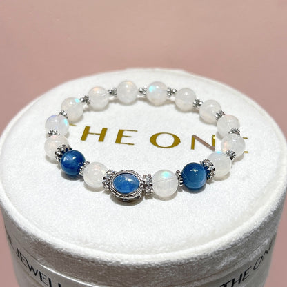 精品*馬島月亮石 x 藍線石